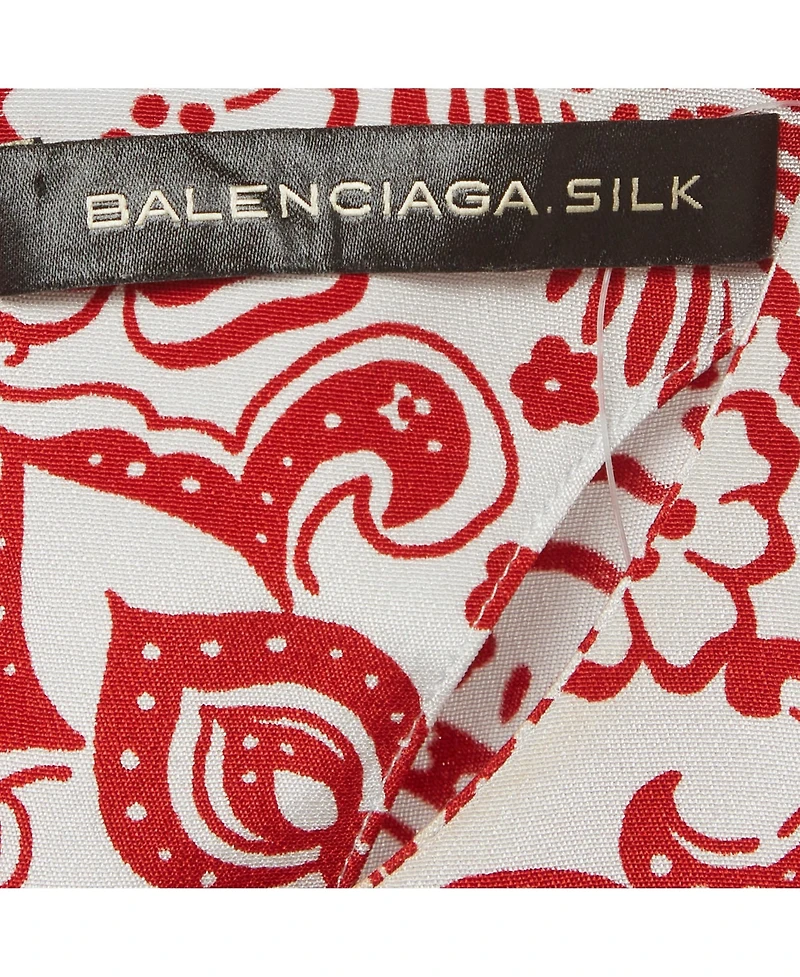 Pre-Owned Balenciaga Women's Floral Print Silk Blouse