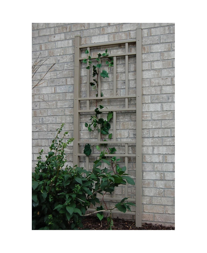 Dura-Trel Wellington 28 x 75 Inch Pvc Vinyl Outdoor Garden Patio Trellis, Mocha
