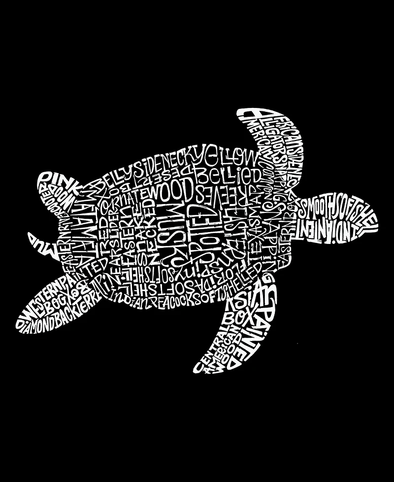 La Pop Art Men's Sea Turtle Word Graphic Tank Top