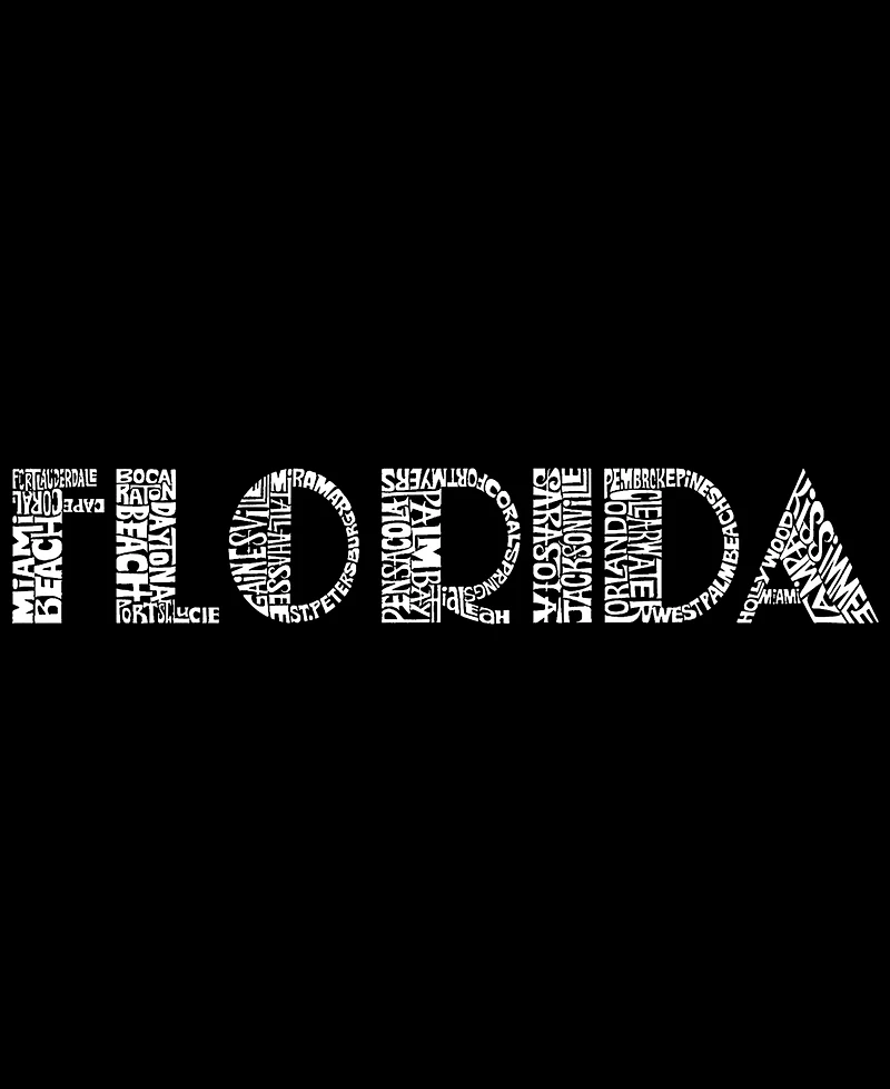 La Pop Art Men's Florida Typography Word Graphic Tank Top