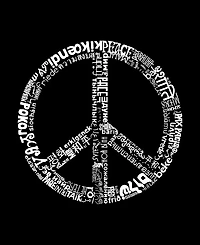 La Pop Art Men's Peace Symbol Word Tank Top