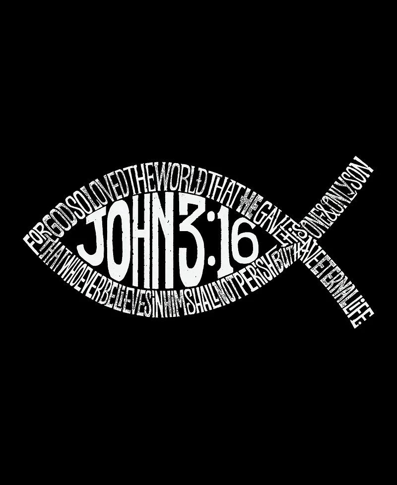 La Pop Art Men's John 3:16 Cross Design Tank Top