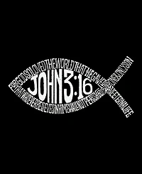 La Pop Art Men's John 3:16 Cross Design Tank Top