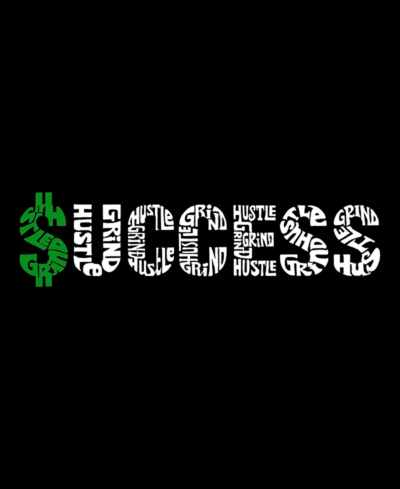 La Pop Art Men's Hustle Typography Money Success Tank Top