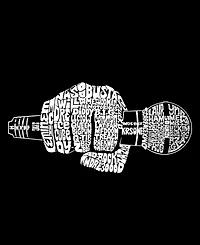 La Pop Art Men's Microphone Word Tank Top