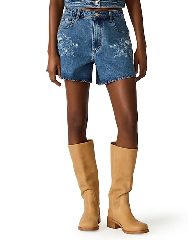 Steve Madden Women's Dally Mid-Rise Denim Shorts