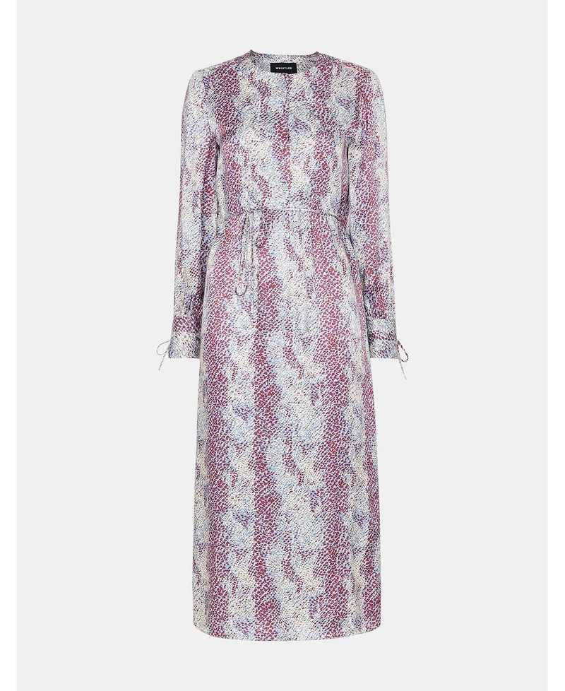 Whistles Women's Mottled Snake Print Midi Dress