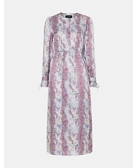Whistles Women's Mottled Snake Print Midi Dress