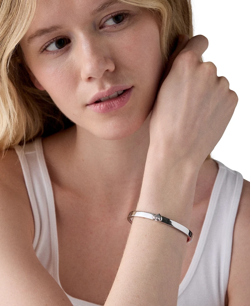 kate spade new york Cubic Zirconia Thin Metal Bangle Bracelet