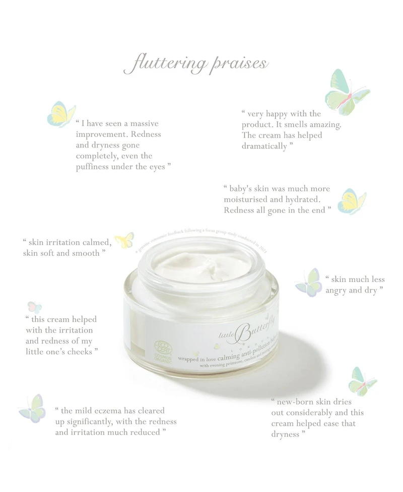 Little Butterfly London Baby Butterfly LondonWrapped in Love Calming Anti-Pollution Face Cream 50 Milliliters