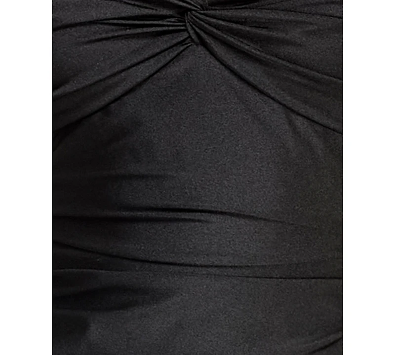 City Studios Juniors' Twist Front Tie Back Long Dress