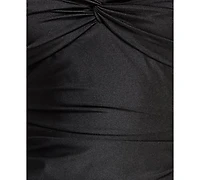 City Studios Juniors' Twist Front Tie Back Long Dress
