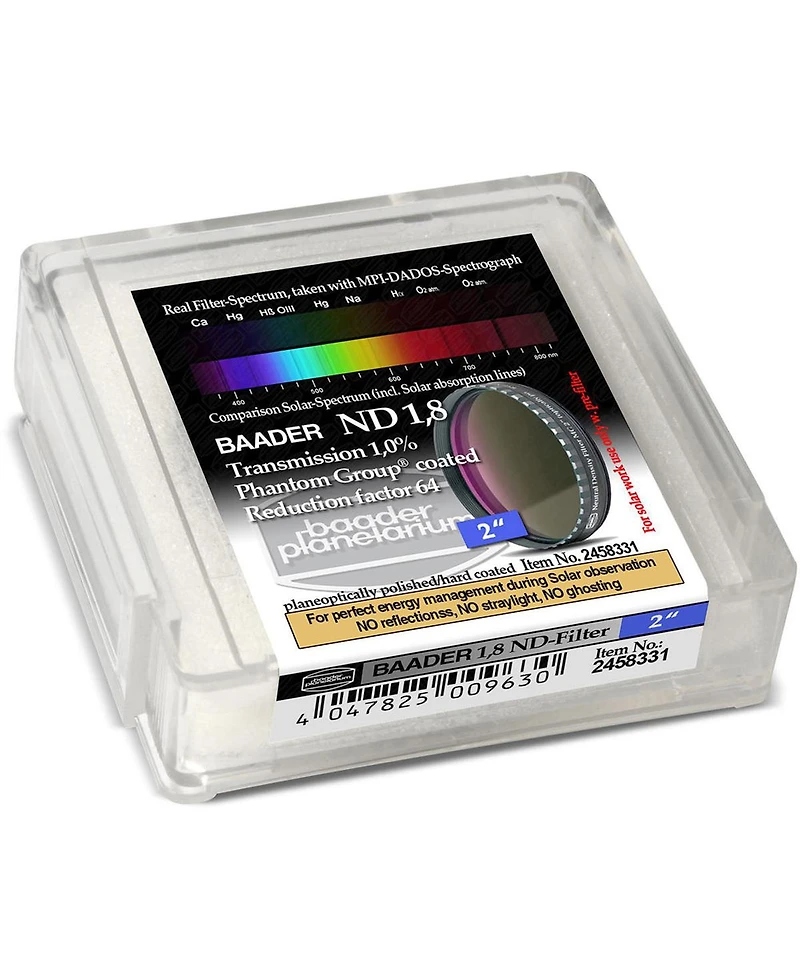 Baader Planetarium 2" Neutral Density 1.8 Multicoated Filter