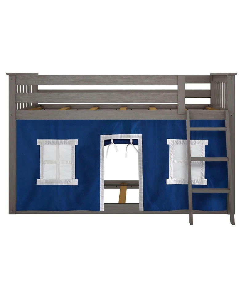 Max & Lily Twin over Low Bunk with Curtains