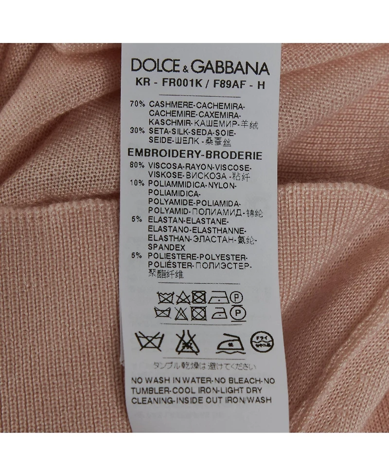 Pre-Owned Dolce & Gabbana Women's Floral Applique Cashmere Sweater