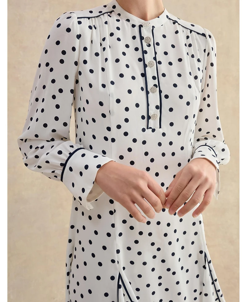 Hobbs London Women's Ruth Polka Dot Mini Dress