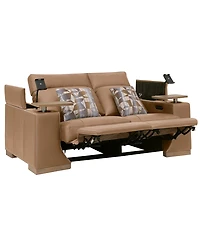 Holtman 2-Piece Leather Sectional Sofa with 2 Power Recliners