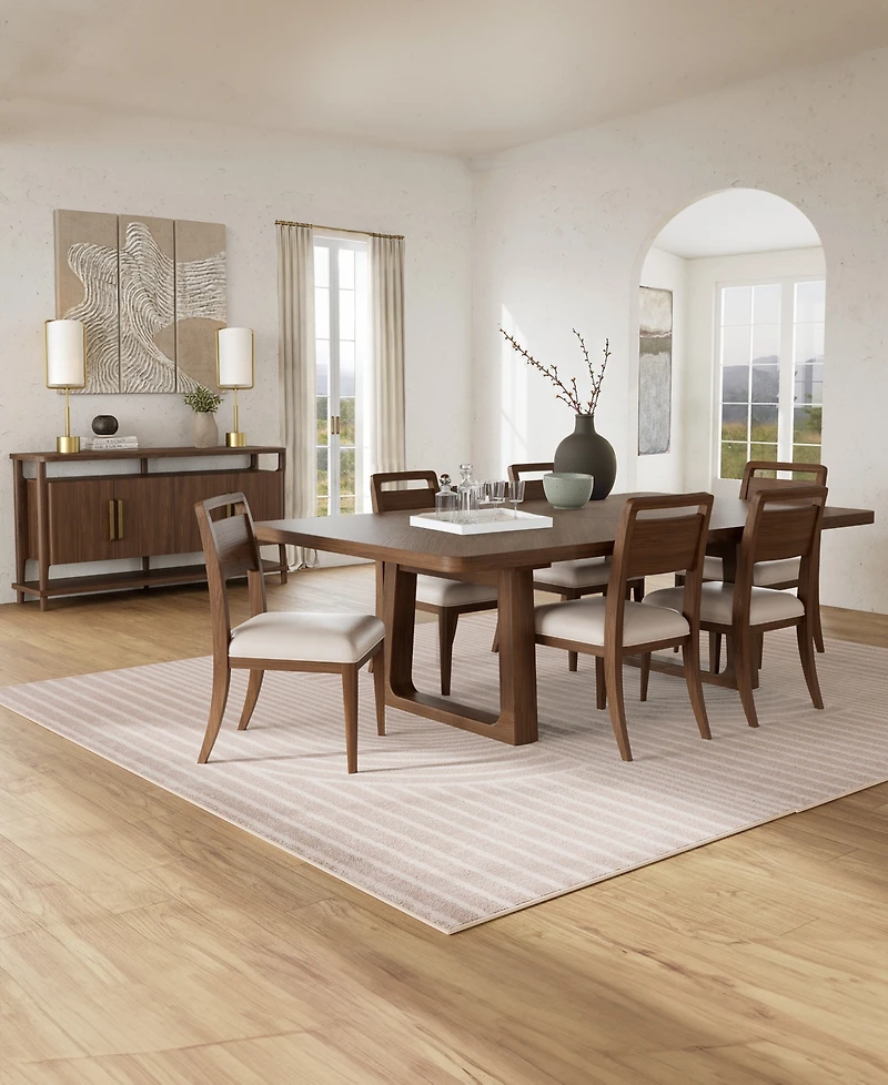 Amelie Rectangular 7-Piece Wood Dining Set (Table and 6 Wood Chairs)