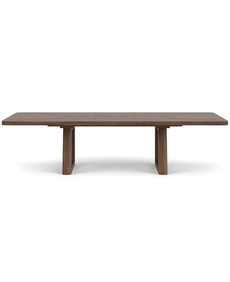 Amelie Rectangular 9-Piece Wood Dining Set (Table and 8 Upholstered Chairs)