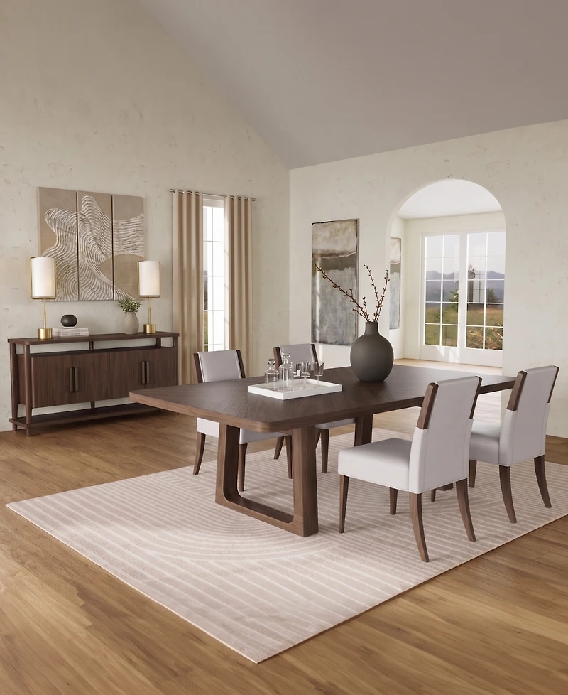 Amelie -Piece Wood Upholstered Dining Chair Set