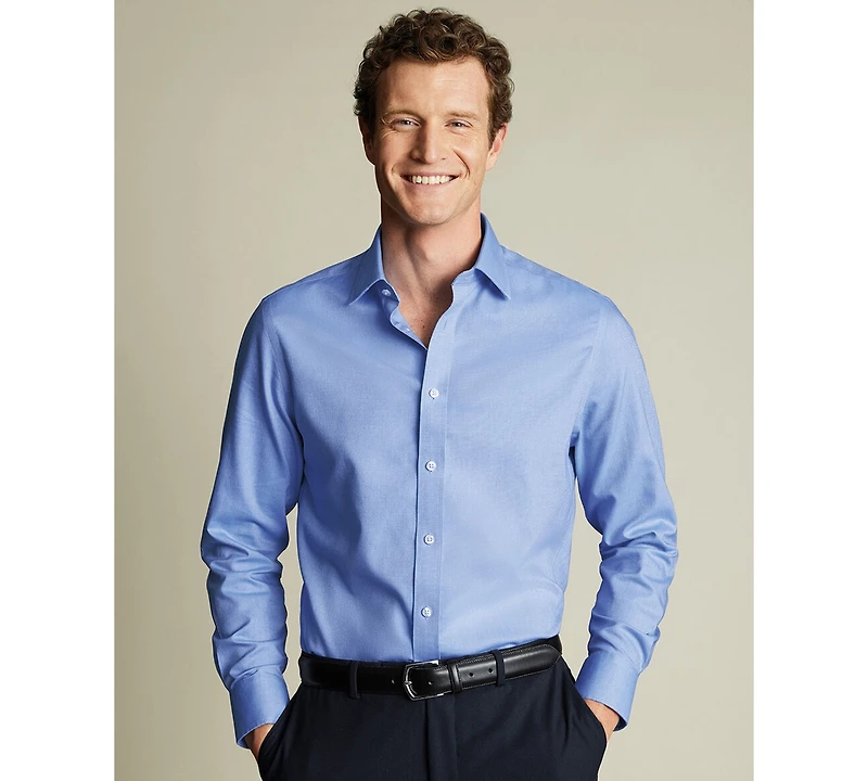 Charles Tyrwhitt Men's Classic Collar Solid Dress Shirt