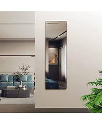 Phying Modern Elegant Rectangular Wall Mirror Brushed Aluminum Alloy Frame Hd Clear Glass Mirror for Bedroom Bathroom Living Room Decor