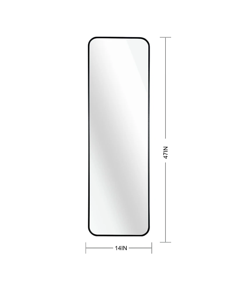 Phying Modern Elegant Rectangular Wall Mirror Brushed Aluminum Alloy Frame Hd Clear Glass Mirror for Bedroom Bathroom Living Room Decor
