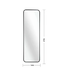 Phying Modern Elegant Rectangular Wall Mirror Brushed Aluminum Alloy Frame Hd Clear Glass Mirror for Bedroom Bathroom Living Room Decor