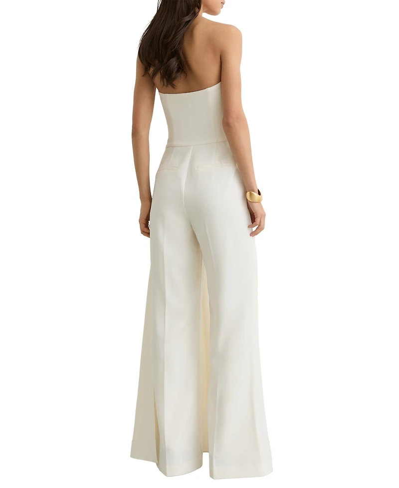 Reiss Women's Strapless Drape Wide-Leg Jumpsuit