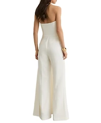 Reiss Women's Strapless Drape Wide-Leg Jumpsuit