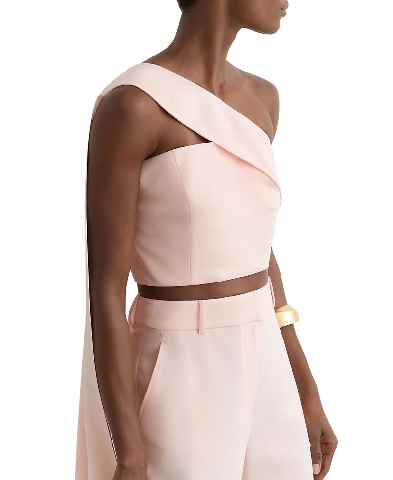 Reiss Women's One-Shoulder Scarf Bustier Top