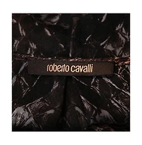 Pre-Owned Roberto Cavalli Women's Animal Print Silk Embellished Sheer Blouse