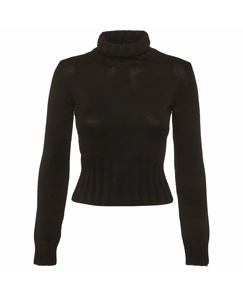 Pre-Owned Dolce & Gabbana Women's Rib Knit Turtle Neck Sweater