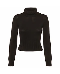 Pre-Owned Dolce & Gabbana Women's Rib Knit Turtle Neck Sweater