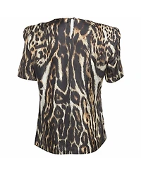 Pre-Owned Roberto Cavalli Women's Leopard Print Silk Top