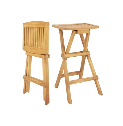 Boyel Living Set of 2 No Assembly Outdoor Bar Stools with Countered Seat