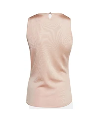 Pre-Owned Roberto Cavalli Women's Stretch Knit Ruffle Crew Neck Top