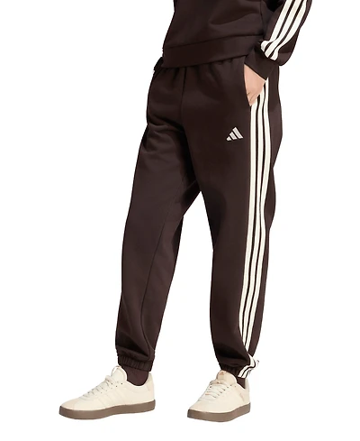 adidas Women's Essentials 3-Stripes Pull On Fleece Loose Pants