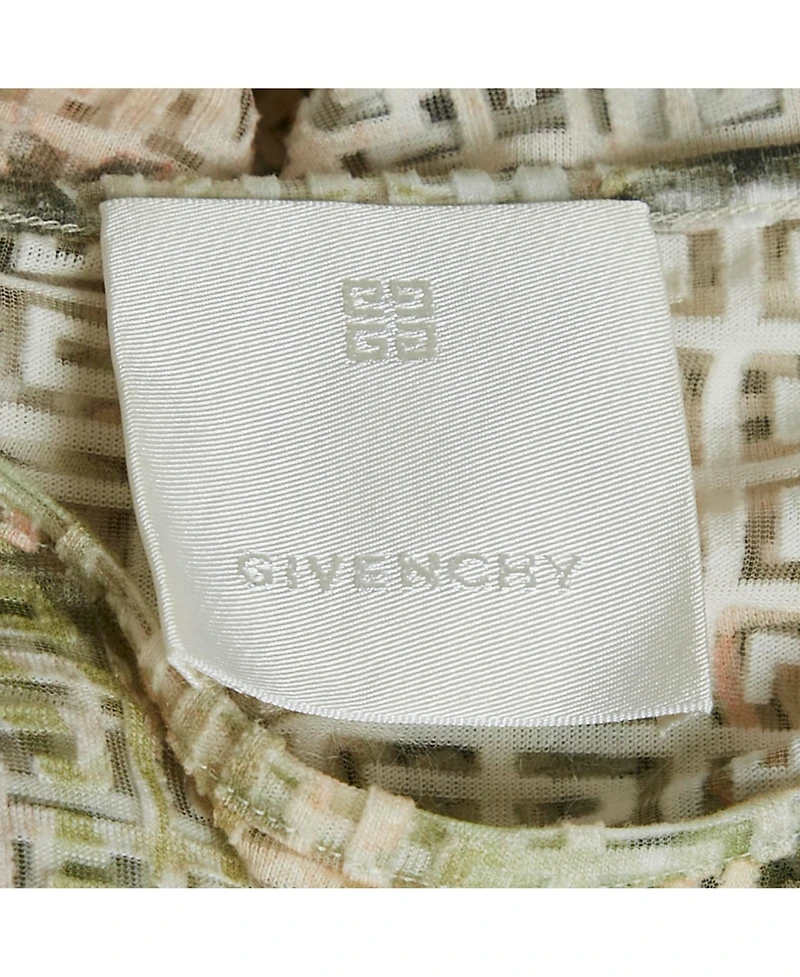 Pre-Owned Givenchy Women's Monogram Sheer Jacquard Knit Long Sleeve Top