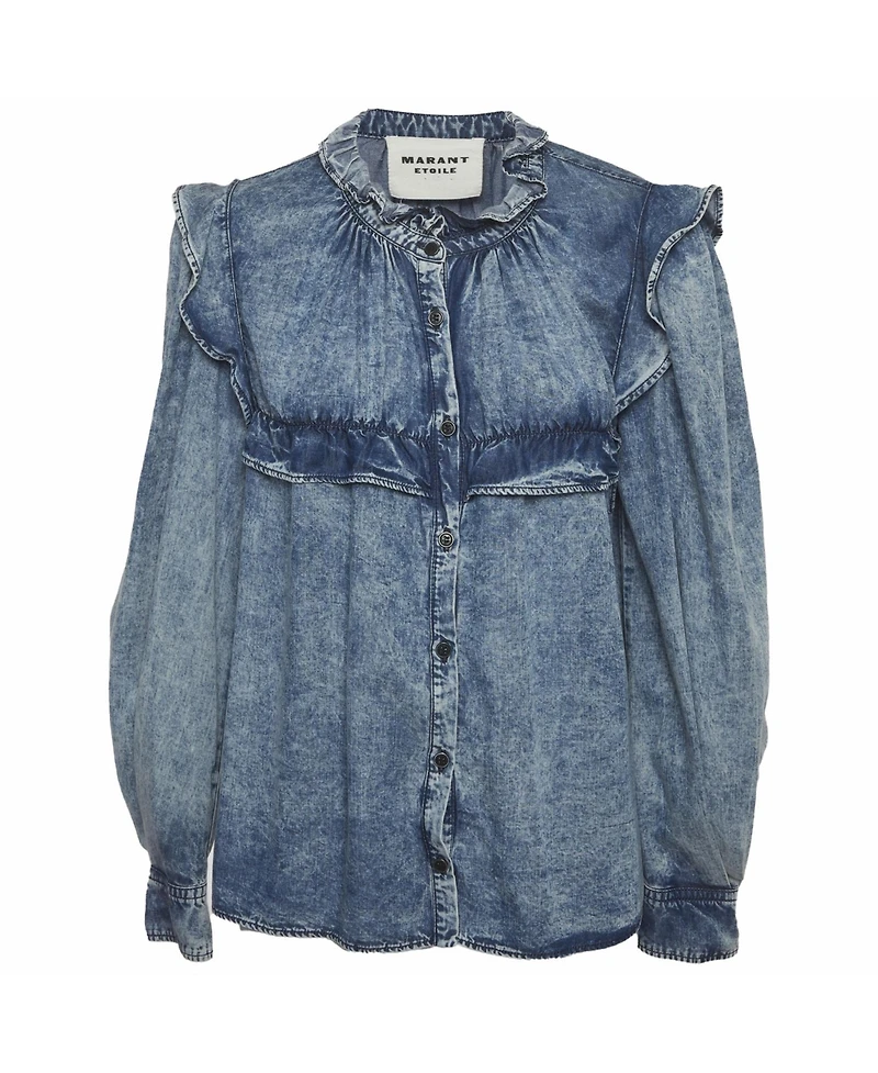 Pre-Owned Isabel Marant Women's Chambray Ruffle Top