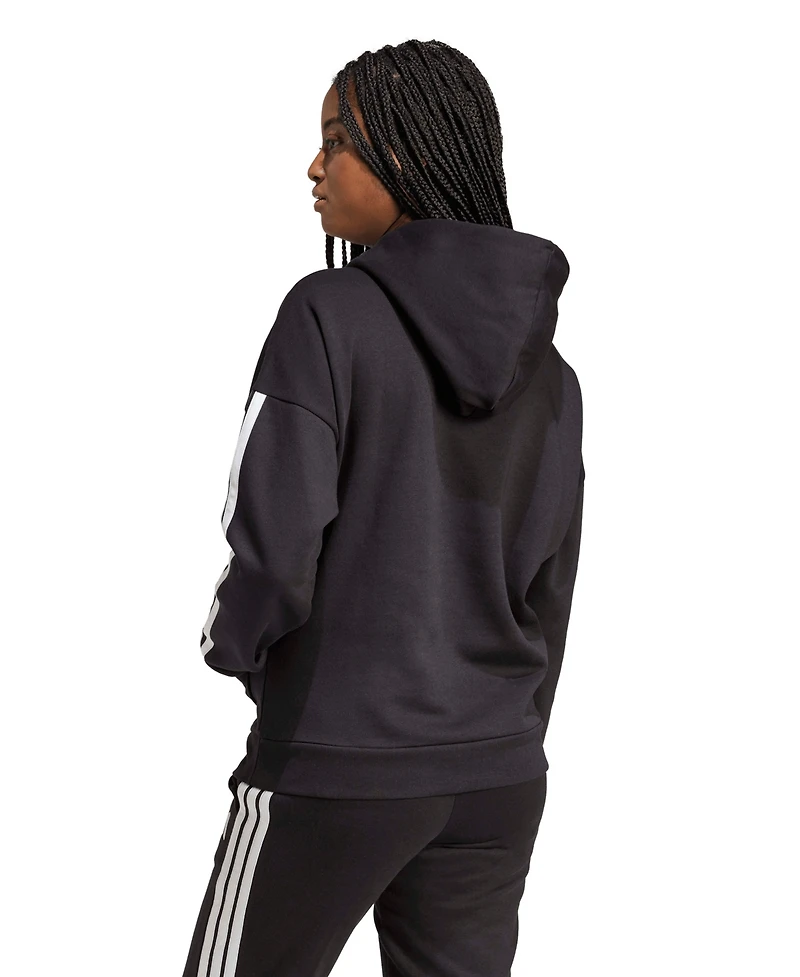 adidas Womens Essentials 3-Stripes Fleece Hoodie