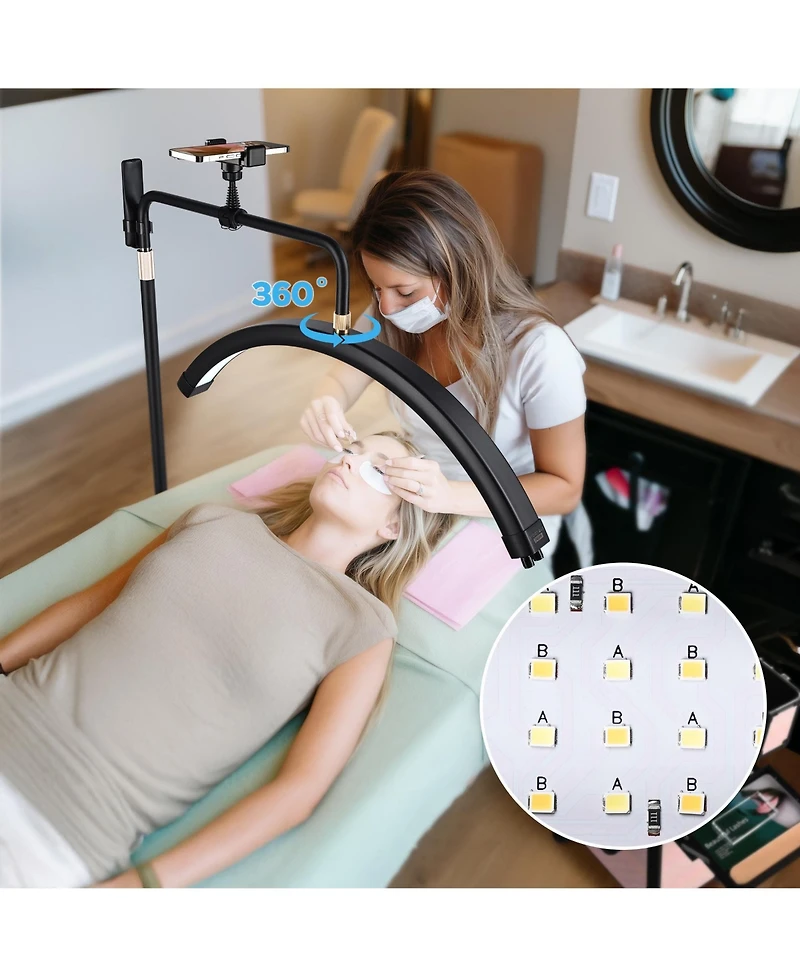 Byootique 28" Half Moon Light with Phone Holder Lash Lamp Eyelash Extension 4 Pack