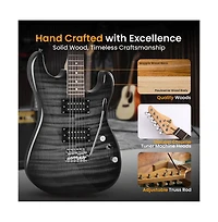 Pyle 6-String Electric Guitar Kit- Includes Amplifier with Accessory Kit