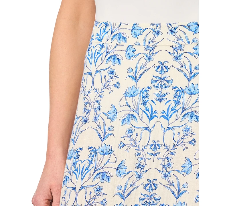 CeCe Women's Center Seam Printed Skirt