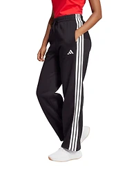 adidas Women's Essentials Three Stripes Fleece Open Hem Pants