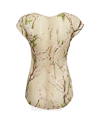 Pre-Owned Dolce & Gabbana Women's Floral Print Chiffon Sheer Top
