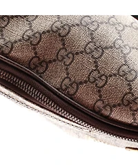 Pre-Owned Gucci Courrier Zip Belt Bag Gg Coated Canvas with Applique