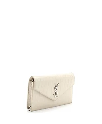 Pre-Owned Saint Laurent Uptown Chain Wallet Embossed Leather