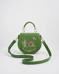 Fable England Women's Fawn and Snail Embroidered Top Handle Bag