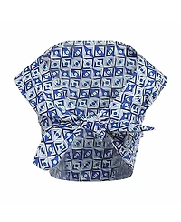 Pre-Owned Emilio Pucci Women's Printed Cotton Tie-Up Crop Top